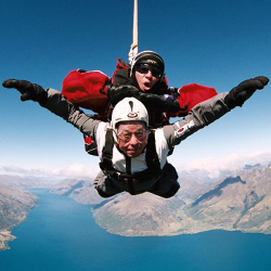 Skydiving in Queenstown.